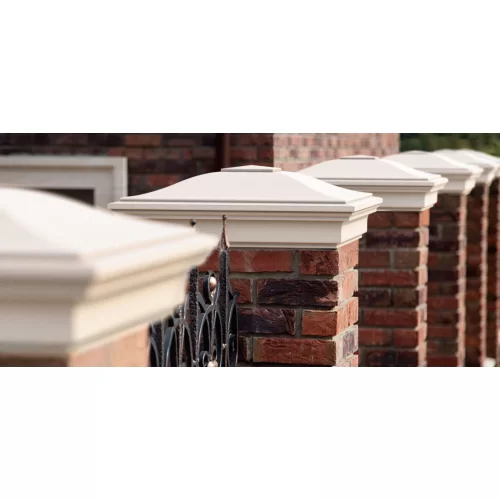 Купить Колпак полимеркомпозитный MONBLAN с посадкой 385х385 на полтора кирпича, бежевый - фото: 1