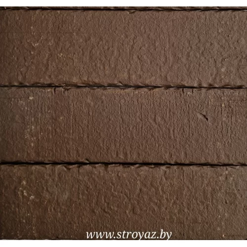 Плитка фасадная клинкерная керамическая ЛИРА коричневый 77680