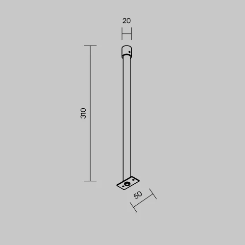 Купить Жесткий подвес для уличной трековой системы Elasity IP O-TR001-HL-W300 - фото: 6