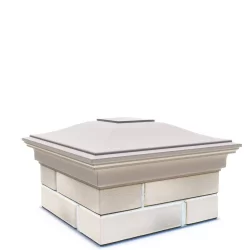 Колпак полимеркомпозитный MONBLAN с посадкой 385х385 на полтора кирпича, бежевый