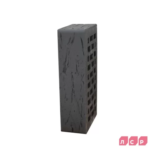 Кирпич керамический графитовый, поверхность рустик, ЛСР