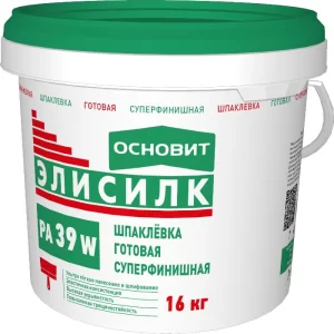 Шпаклёвка готовая суперфинишная ЭЛИСИЛК PP39W