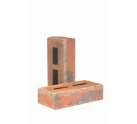 Кирпич облицовочный гиперпрессованный пустотелый тычковый «Зигзаг» красно-графитовый КСПЕ46-Ф