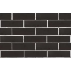 Клинкерный кирпич черный матовый РЕЙКЪЯВИК, гладкий, серия Обсидиан, ЛСР