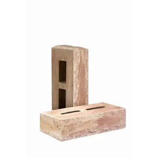 Кирпич облицовочный гиперпрессованный пустотелый тычковый «Зигзаг» серо-коричневый КСПЕ15-Ф