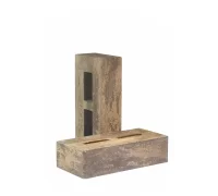 Кирпич облицовочный гиперпрессованный пустотелый гладкий серо-графитовый КСПГ16