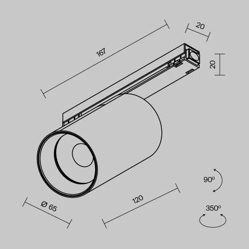 Купить Уличный трековый светильник Focus Led Exility IP 4000К 20Вт 36° черный O-TR02-1-S-20WB4K - фото: 7