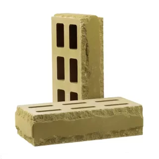 Кирпич облицовочный гиперпрессованный пустотелый тычковый «Зигзаг» ПЕСЧАНИК КСПЕ2-Ф