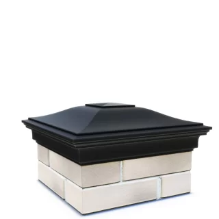 Колпак полимеркомпозитный MONBLAN с посадкой 385х385 на полтора кирпича, чёрный