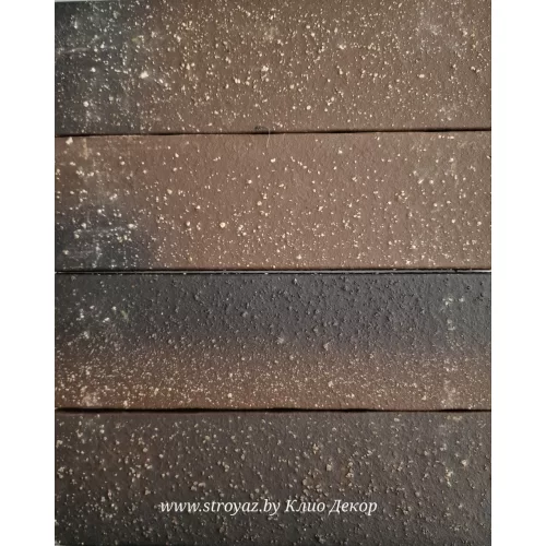 Плитка фасадная клинкерная керамическая КЛИО коричневый 