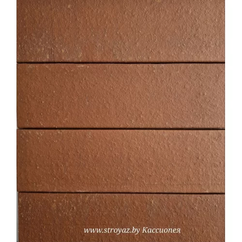 Плитка фасадная клинкерная керамическая КАССИОПЕЯ красная Гродно