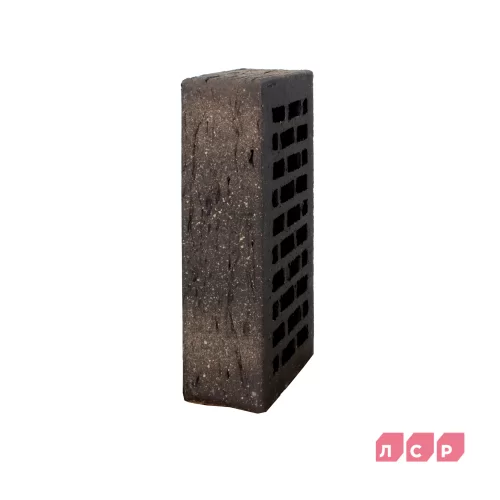 Кирпич керамический ГРАФИТОВЫЙ с посыпкой, поверхность рустикальная, ЛСР