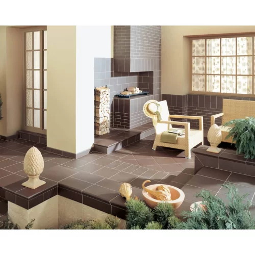 Купить Клинкерный плинтус коричневый 245х73х10, KingKlinker - фото: 1