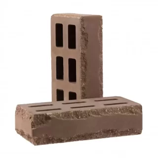 Кирпич облицовочный гиперпрессованный пустотелый тычковый «Зигзаг» ШОКОЛАД КСПЕ5-Ф