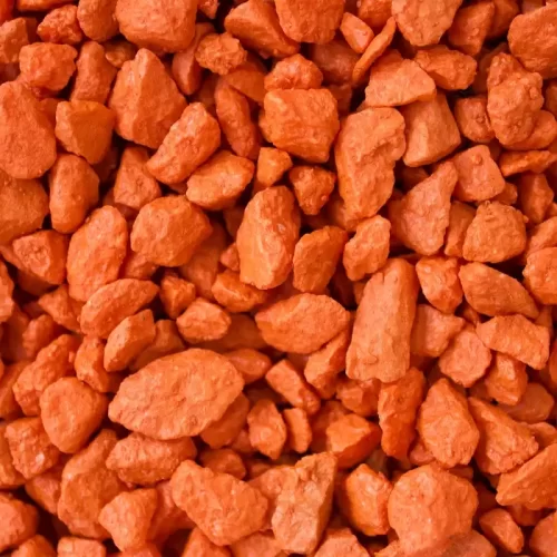 Купить Щебень окрашенный мраморный, оранжевый, 5-10мм (20кг) ЩОорж