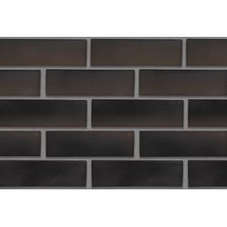 Плитка фасадная клинкерная керамическая ГЕЛИО чёрно-коричневый