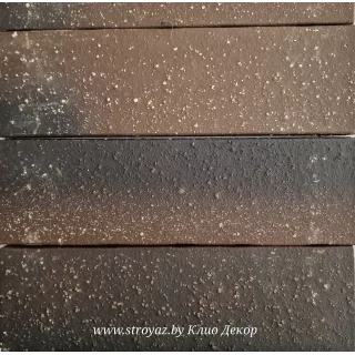 Плитка фасадная клинкерная керамическая КЛИО коричневый