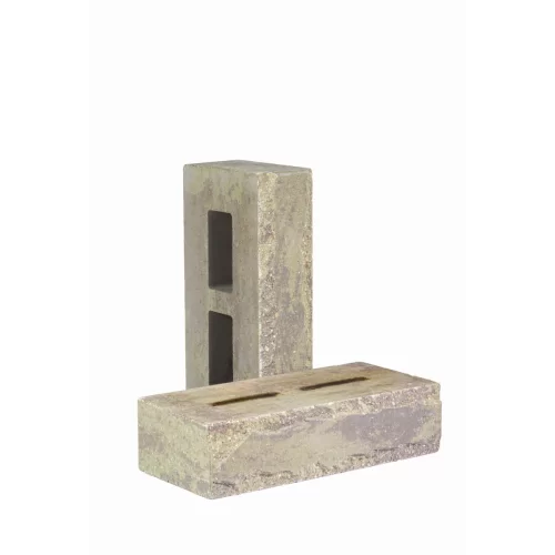 Купить Кирпич облицовочный гиперпрессованный пустотелый тычковый «Зигзаг» графитово-зеленый КСПД67Ф