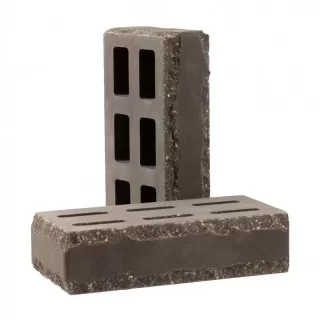 Кирпич облицовочный гиперпрессованный пустотелый тычковый «Зигзаг» ГРАФИТ КСПЕ6-Ф