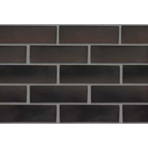 Плитка фасадная клинкерная керамическая ГЕЛИО чёрно-коричневый 77764