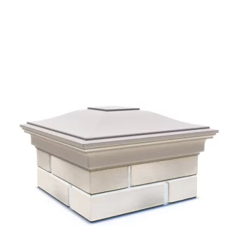 Колпак полимеркомпозитный MONBLAN с посадкой 385х385 на полтора кирпича, бежевый