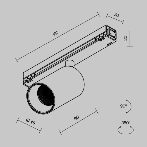 Купить Уличный трековый светильник Focus Led Exility IP 4000К 8Вт 36° черный O-TR02-1-S-8WB4K - фото: 7