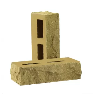 Кирпич облицовочный гиперпрессованный пустотелый тычковый  «Дикий камень» ПЕСЧАНИК КСПБ2