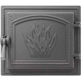 Дверь топочная герметичная Везувий 261 Бронза - 280х320