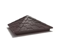 Колпак полимеркомпозитный с посадкой 390х390 на полтора кирпича, коричневый, EVEREST