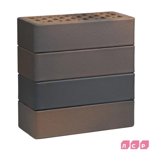 Кирпич керамический светло-коричневый флэш ультра (темный), поверхность гладкая, Минск