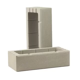 Блок для забора пролетный декоративный СТАЛЬ  (ТБЛОК-П1)